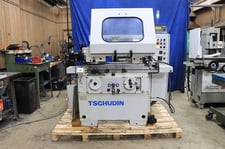 8" x 13.4" Tschudin #HTG-310, universal cylindrical grinder, 14" x 2" x 5" wheel, power table traverswe