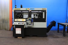 14" x 14" Hyd-Mech #H14-A, automatic horizontal band saw, 15' 2" L x 1-1/4" W x .042" T blade, 49-377 SFM