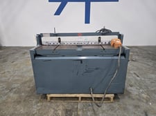 1/16" x 4' Tennsmith, hydraulic floor shear, 16 gauge mild steel, 60 SPM, 37" front gauge, 30" Back Gauge, 3