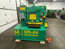 6" x 6" x 1/2" Uni-Hydro #P125, Hydraulic Ironworker, 125 ton, 7.5 HP, 220 Volt, 1PH