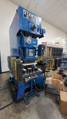121 Ton, Stamtec #G1-110-S, Gap Frame Press, 7.09" stroke, 13.78" shut height, 3.15" ram adjustment, 30-60