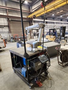 Universal Robots #UR10E, Collaborative Robot, 6-axis robot arm, Coboweld MIG system, Miller welder w/ wire