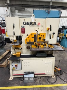 5" x 5" x 1/2" Geka #Hydracrop-80S, Ironworker, 88 ton, 12" throat, 2022