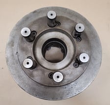 10" Buck, 4-jaw lathe chuck, D1-6 back plate, 2-3/8" bore, 95684
