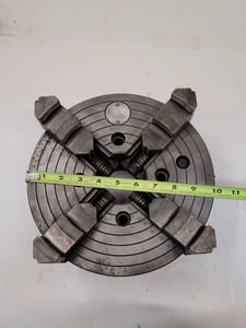10" Cushman #10264G, 4-jaw lathe chuck, 2-3/4" center hole, 91660