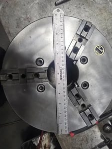 12" Buck, 3-jaw lathe chuck, D1-6 mount, 3-1/4" thru hole, 94055