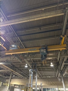 2 Ton, Demag, under-running bridge crane, 14' column, 15' bridge, 25' runway, pendant Control, AA256066
