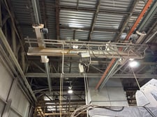 2 Ton, Demag O'Brien #DKUN10-1000KV124, under-running bridge crane, 15' column, 12' bridge, 40' runway