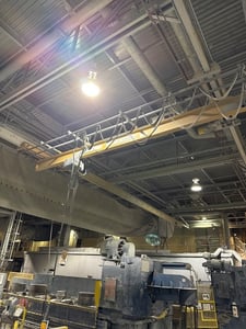 2 Ton, Obrien O'Brien, under-running bridge crane, 14' column, 20' bridge, 100' runway, pendant Control