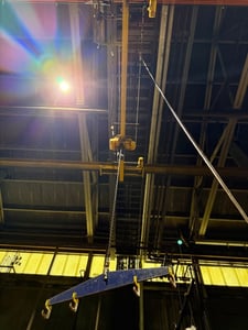 2 Ton, Obrien O'Brien, under-running bridge crane, 31' column, 18' bridge, 200' runway, pendant Control