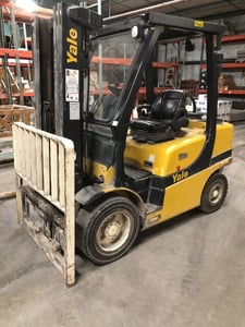 6000 lb. Yale #GLP060VX, pneumatic tire forklift, LPG, 199" lift, 2016, 108445