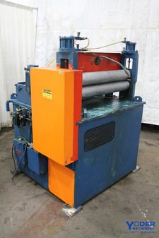 36" x 5" Bradbury #FRS Servo, feeder, Cascade infeed rolls, pneumatic clamp, #65471 (2 available)