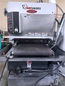 37" x 60" Timesavers #Lynx-37MWT-D-60, wet wide belt finishing machine, 15-45 FPM, 8" thickness, drum head