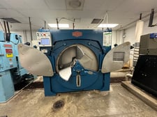 450 Lb. Milnor #60044WR2, Washer Extractor, split pocket, steam injection, 625 RPM, touchscreen control, 110