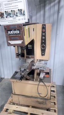 6 Ton, Haeger #HP-6D, hardware insertion press, 6" ram stroke, 18" throat, 500-12,000 lb. adj. ram force