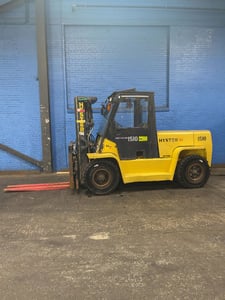 13,800 lb. Hyster #H155XL2, Gas Forklift, 60" forks, 1,546 hours, 2002