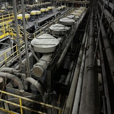 Metso #DR-500, Flotation Cells, Bank of (3), 500 Cu. Ft./Cell, 106" x 106", 29.8 kW Per Cell (3 available)