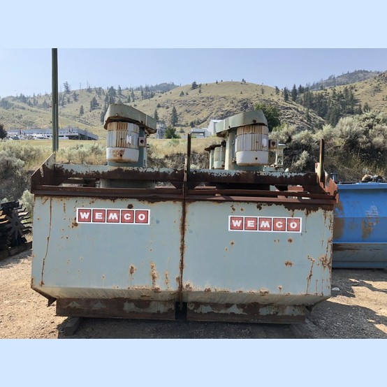 Wemco #84, Flotation Cells, Bank of 2, 84" x 63" x 53", 15 HP, 440 V., 1775 RPM