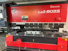 88 Ton, Amada #FBD-8025NT, CNC press brake, 8.2'OA, 86.6" between housing, 5.91" stroke, 16.54" throat