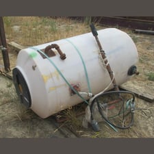 650 Liter Poly Tank, 30" diameter x 56" H, 1.5" Side Inlet, 1" Side Outlet, N