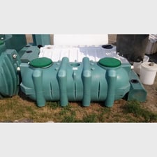 1,000 Gallon Polyethylene Septic Tank, #RKS-1000LP, Low Profile, Double Chamber, 50" width x 132" L, NEW, N