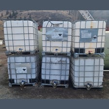 1,000 Liter SCHTZ #MX1000, Ecobulk Storage Tote, HDPE Inner, Galvanized Steel Frame (6 available), N