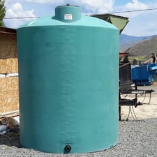 2,000 Gallon Vertical Polyethylene Tank, 84" diameter x 106" H, 9,000 Liters, NEW, N