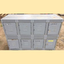 Cube Personnel Lockers, 8 Individual Locking Compartments, 10" width x 11.5" H
