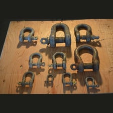 Rigging Shackles, Assorted Sizes 1/2" to 2", Various Quantities