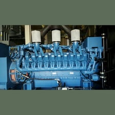 2500 KW MTU, Diesel Generator Set, 440 Volts, 1800 RPM, Hyundai alternator, 3PH, 2011