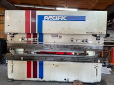90 Ton, Pacific #FF90-12-II-S, hydraulic press brake, 12' overall, 126" between housing, PC Control, 4 finger
