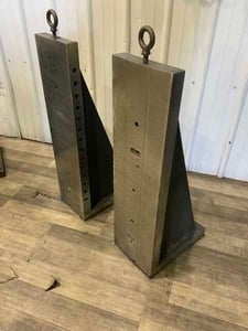 10" x 35-1/4" x 15-3/4" Angle platess, 2" plate face thickness (2 available)
