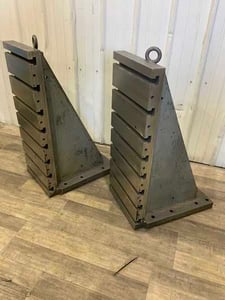 14-1/4" x 34-1/8" x 20-1/4" Angle plates, 2-1/4" plate face thickness (2 available)
