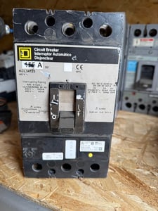 125 Amps, Square D, KCL34125, Molded Case Circuit Breaker, 480 Volts, 3-pole