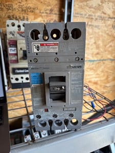 175 Amps, Siemens, FD63F250, Molded Case Circuit Breaker, 600 Volts, 250 amp frame, 3-pole