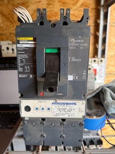 400 Amps, Square D, 527397P1, PowerPact Molded Case Circuit Breaker, 600 VAC, 3-pole