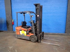 2200 lb. Toyota #7FBEU15, electric forklift, 42x4" forks, 36 V., 4663 hours