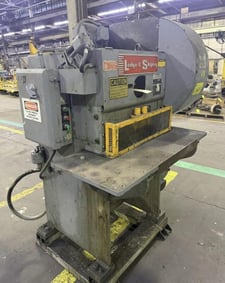 10 gauge x 2' Lodge & Shipley #S-25CT24, mechanical power squaring shear, 10.25" throat, 120 SPM, 2 holddowns,