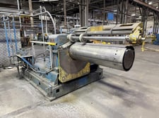 20000 lb. Seco #18X60, motorized recoiler, 54" wide, 60" mandrel width, 53" outside dimension, 19.5" ID, 100