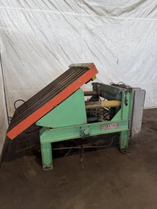 6000 lb. x 48" Braner, hydraulic downlayer table, 52" x65" tbl., 8" x18" coil stinger