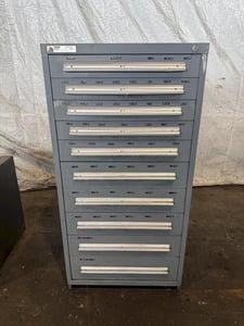 10 Drawer, Stanley Vidmar, industrial storage cabinet