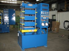 50 Ton, abash #PC-50-18-8TM, hydraulic press, 7" bore, 12" stroke, 3" daylight, 4 openings, 8 platens, 41.5"