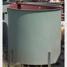 1,200 gallon Carbon Steel open top tank, 72" x 72" 1/4" thick, 4 internal baffles