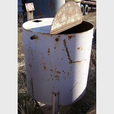 Carbon Steel mixing tank, 36" diameter x 36" deep, hinged cover, angle iron legs