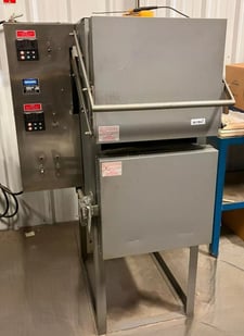12" width x 12" H x 20" L Cress #C122012D/PM4, duel chamber electric heat treat / draw furnace
