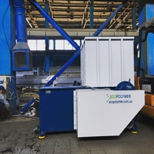 Ecopolymer #ES10.2, Single Rotor Shredder, 22 kW, 1000mm Rotor, 36 Knives, 15-80mm Screen, Never Used