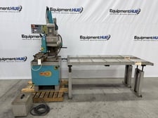 14.5" KMT, Kalamazoo #C370SA-V, vertical column semi-automatic cold saw with conveyor, 2002