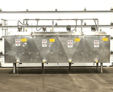 800 gallon Stainless steel, (4) compartment mixing tank, (4) motors, 1/2 HP, 230/460 V.