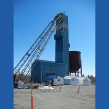 CIR #PE-1, 72" x 60" double drum mine hoist, air operated brakes & clutches