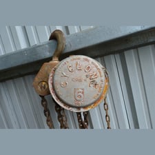 6 Ton, Columbus McKinnon #M, cyclone hand chain hoist, 15' lift